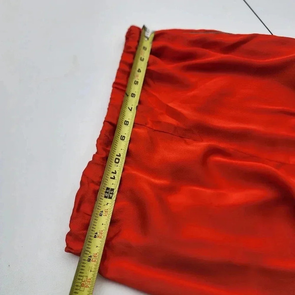 MINAA MONROE 2PC Orange Beige Button Shirt Pants Womens SET Lighweight XL - Picture 13 of 16